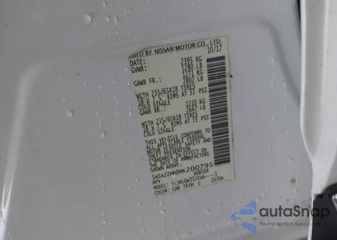 2017 Nissan Murano Sv из США, поврежденный, VIN 5N1AZ2MH0HN200795